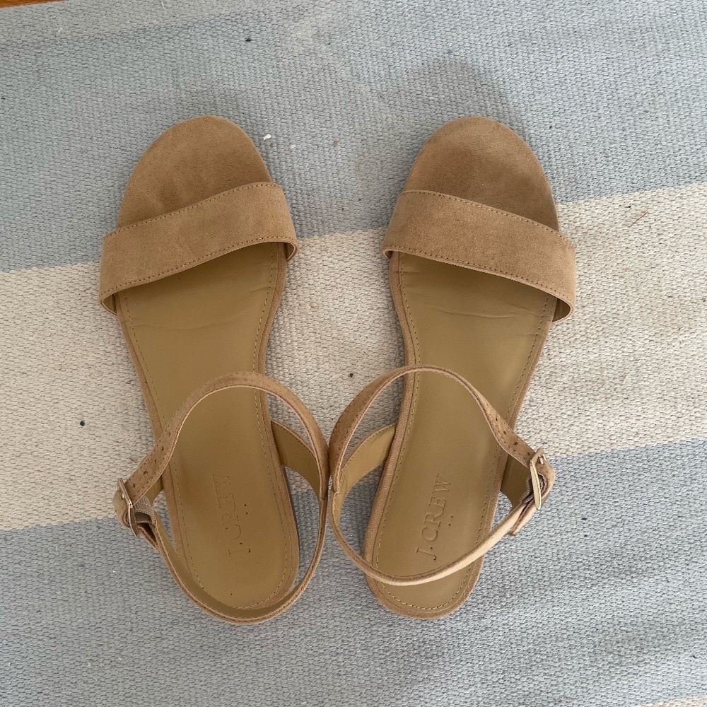 J. Crew Suede Ankle- Strap Sandals - Picture 2 of 3